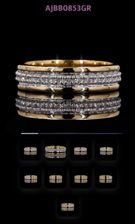 Luxury Gold & Diamond Stacked Ring
