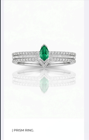 Prism Emerald Diamond Ring