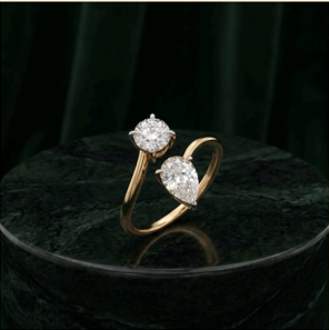 Eternal Double-Diamond Gold Ring