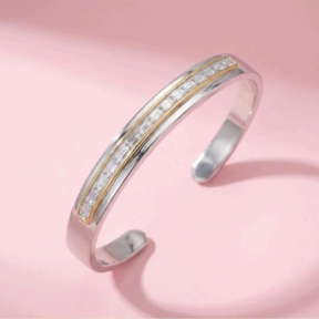 Elegant Diamond Pavé Cuff Bracelet