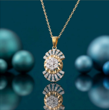 Radiant Halo Diamond Pendant